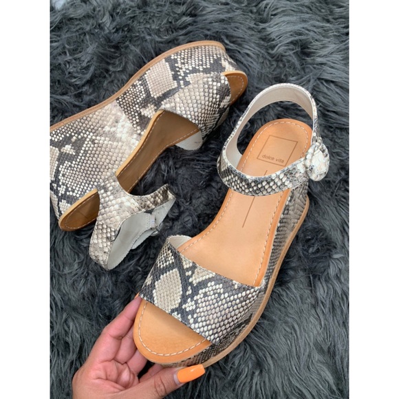 DOLCE VITA Snake skin Datiah wedges NIB VARIOUS - Picture 5 of 7